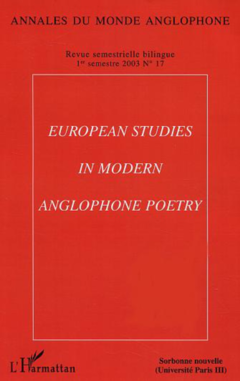 European studies in modern anglophone poetry