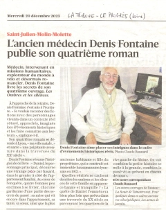 L'ancien médecin Denis Fontaine publie son quatrième roman